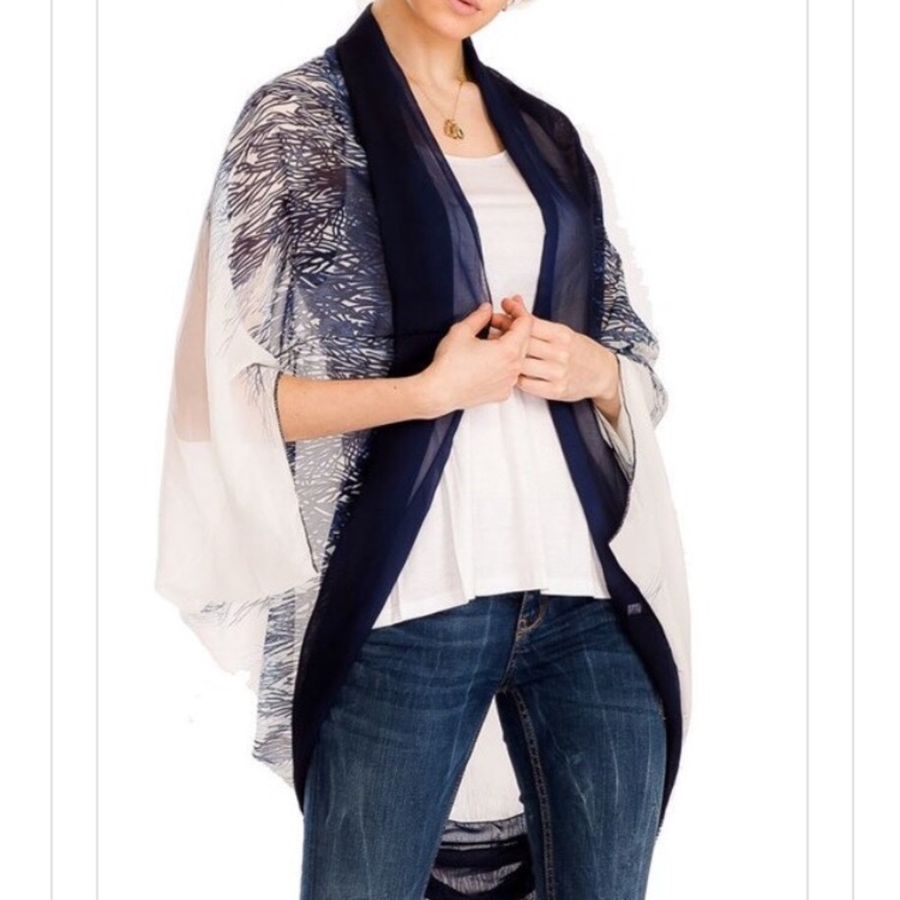 2/$20 1 navy blue left!  Boho Styled kimono - Picture 2 of 7